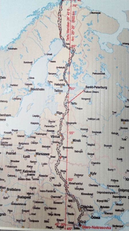78 Na jih podle Struveho oblouku podél 25.poledníku